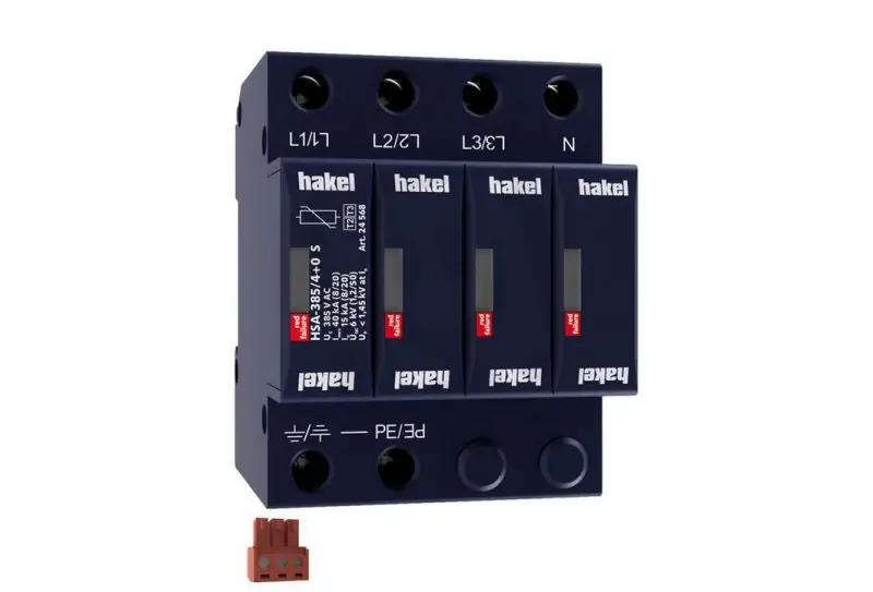 Pouze Dnes Svodič rázového přepětí HSA-385/4+0 S SPD typ 2+3 HAKEL 24568