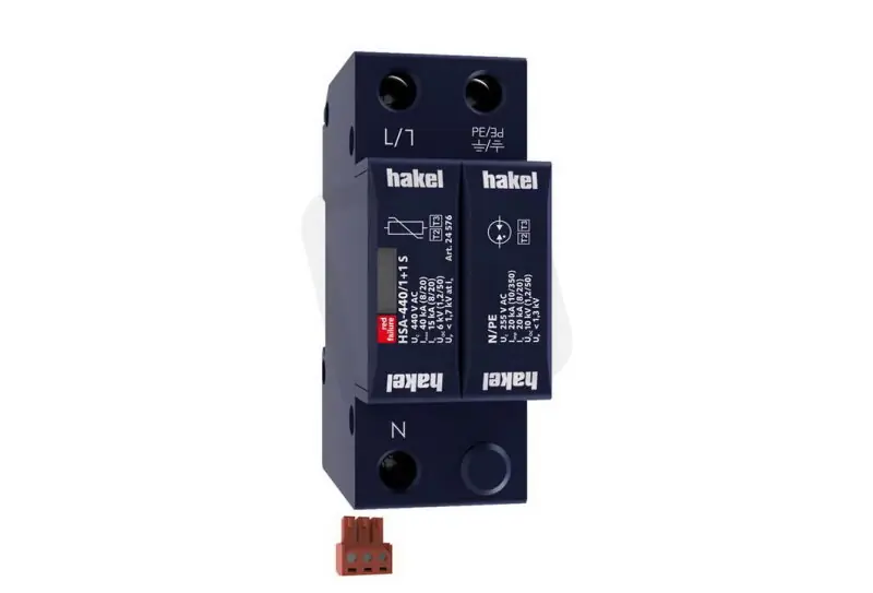 Svodič rázového přepětí HSA-440/1+1 S SPD typ 2+3 HAKEL 24576 Značkový