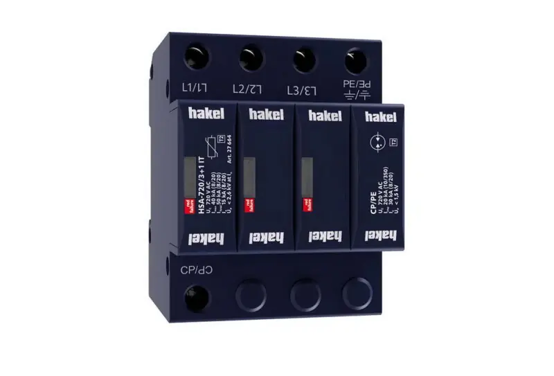 Výprodej Svodič rázového přepětí HSA-720/3+1 IT SPD typ 2+3 HAKEL 27664