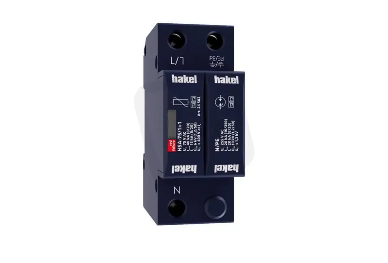 Svodič rázového přepětí HSA-75/1+1 SPD typ 2+3 HAKEL 24502 Levný