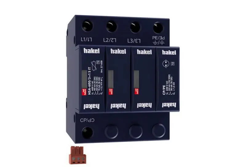 Svodič rázového přepětí HSA-600/3+1 S IT SPD typ 2+3 HAKEL 27650 Bezpečná Platba