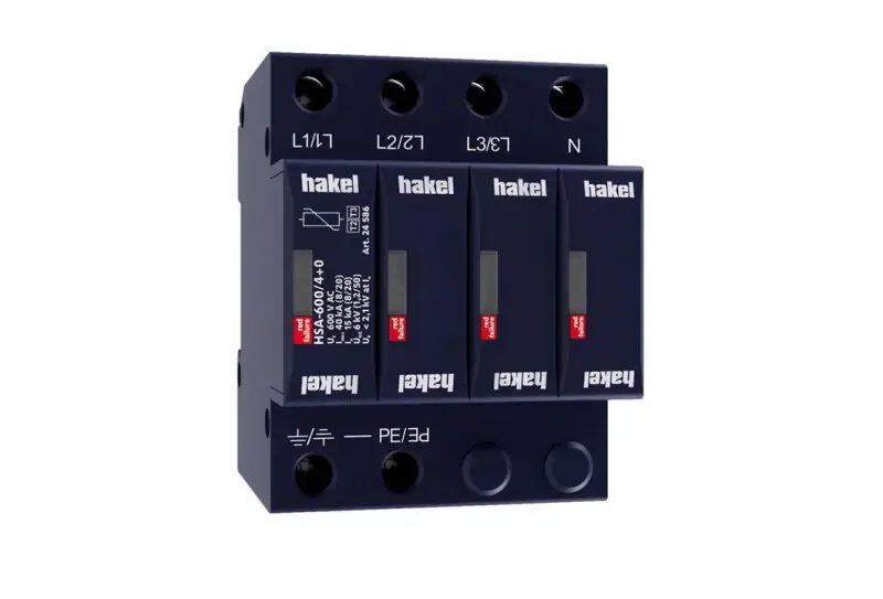 Oblíbený Svodič rázového přepětí HSA-600/4+0 SPD typ 2+3 HAKEL 24586
