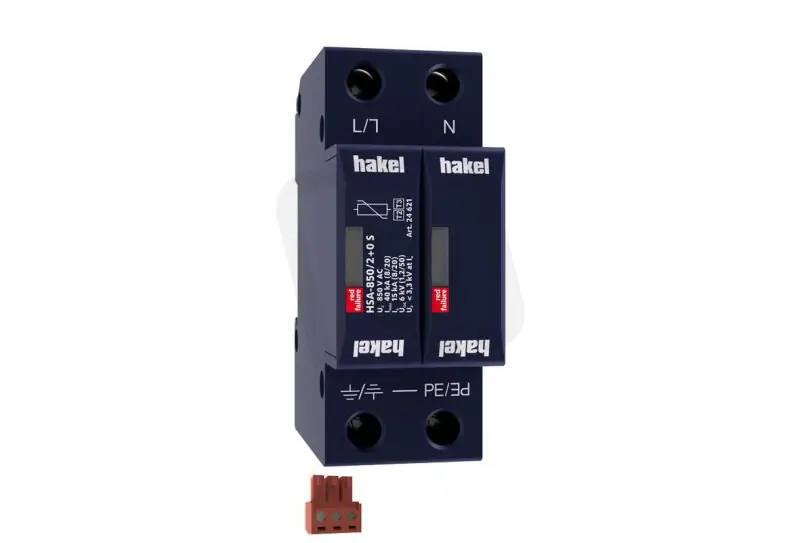 Svodič rázového přepětí HSA-850/2+0 S SPD typ 2+3 HAKEL 24621 Kup Teď