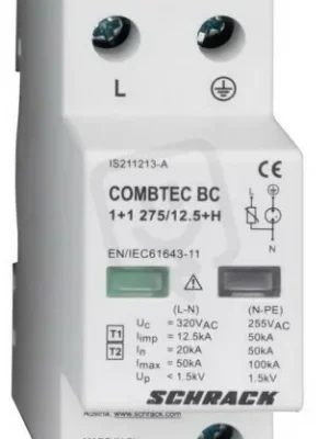 Rychlé Dodání Svodič přepětíCOMBTEC BC 1+1 275/12,5 SCHRACK IS211212-A