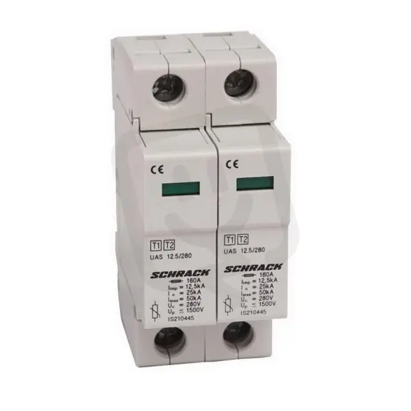 Speciální Cena Svodič přepětí T1+2/BC kompletní 2p 12,5kA/280V série UAS SCHRACK IS210447--