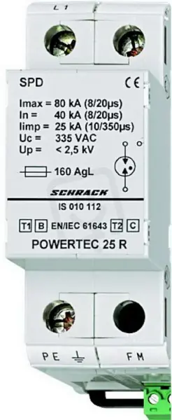 Svodič přepětí 25kA+H,B/C SCHRACK IS010112-- Ihned K Objednání