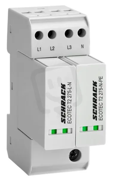 Svodič přepětí Ecotec 3+1 pro TT,TN-S, třída T2+T3 SCHRACK IS111314-- Sleva