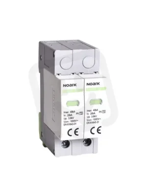 Levný Svodič přepětí NOARK 112891 EX9UEP tř.II,20kA, 600V DC, 2TE, pro neuzem. systémy