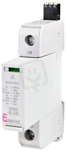 Oblíbený Svodič přepětí ETITEC ML T123 300/12,5 1+0 RC síť TNC ETI 002440662