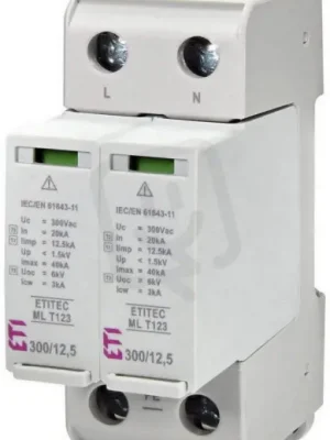 Levný Svodič přepětí ETITEC ML T123 300/12,5 2+0 síť TNC-S ETI 002440663