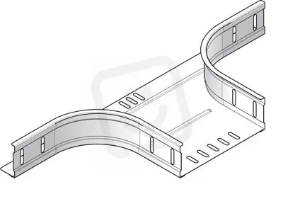 Oblíbený Horizontální odbočení pro kabelový žlab HL KBSI 60, šířky 100mm, Sendzimir