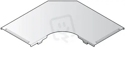 Akční Cena Víko horizontálního ohybu pro kabelový žlab HL KBSI35/KBSI60, 100mm, Sendzimir