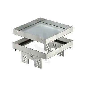 Autentický OBO RKN2 UZD3 4VS20 Čtvercová kazeta slepá 200x200mm Nerez ocel