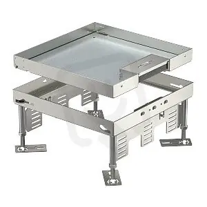 Časově Omezené OBO RKSN2 9 VS 25 Čtvercová kazeta se šňůrovým vývodem 242x243mm Nerez ocel