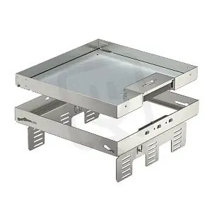 OBO RKSN2 UZD3 9VS25 Čtvercová kazeta se šňůrovým vývodem 243x243mm Nerez ocel Výhodná Nabídka