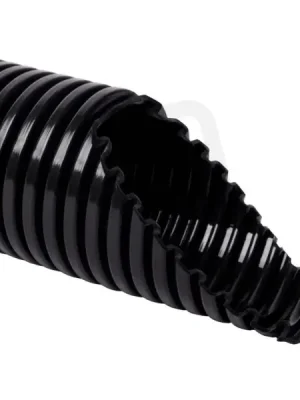 Ohebná trubka UV stabilní bezhalogenová PA pr. 79,3 mm, 350N/5cm, černá Dokud Zásoby Vydrží
