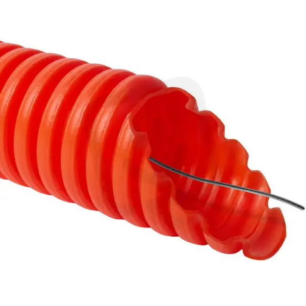 Ohebná trubka PE LPE-1 20 mm s protahovacím drátem, 22423, 320N/5cm, oranžová Cenová Bomba