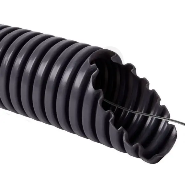 Tovární Cena Ohebná trubka PVC SUPER MONOFLEX 40 mm s drátem, 33212, 750N/5cm, tmavě šedá.