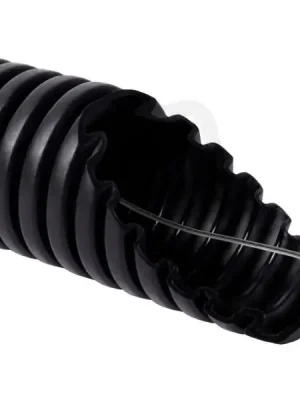 Zlevněný Ohebná trubka UV stabilní PE LPE-1 25 mm s drátem, 22423, 320N/5cm, černá