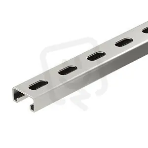 Akční Nabídka OBO MS4121P3000A2 Profilová lišta děrovaná šířka výřezu 22 mm 3000x41x21 Nerez