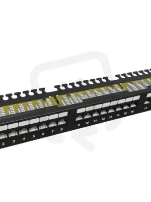SOLARIX Patch panel 24 x RJ45 CAT6 UTP s vyvazovací lištou 1U SX24L-6-UTP-BK-N Nízká Cena