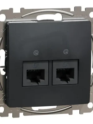 Must-Have Sedna D/E Datová zásuvka 2xRJ45 kat. 5e UTP, Antracit SCHNEIDER SDD114452