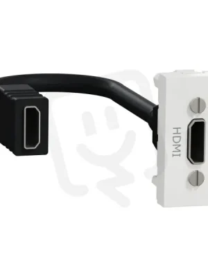 NOVÁ UNICA HDMI konektor (předzapojený), 1M, Bílý SCHNEIDER NU343018 Cenový Hit