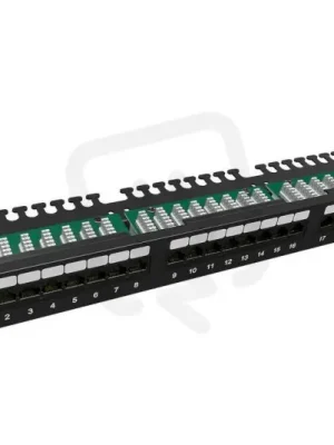 SOLARIX Patch panel 24 x RJ45 CAT5E UTP s vyvazovací lištou 1U SX24L-5E-UTP-BK-N Must-Have