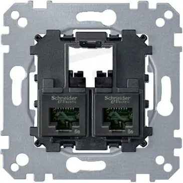 Jen Po Omezenou Doba Merten Datová zásuvka 2xRJ45, kat. 5e, UTP, Actassi S-One SCHNEIDER MTN4575-0002