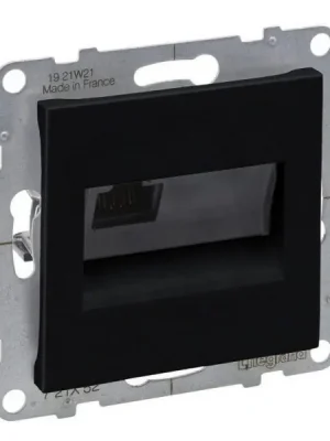 Výprodej LEGRAND SUNO ČERNÁ DATOVÁ ZÁSUVKA JEDNODUCHÁ 1X RJ45 CAT.6, UTP NESTÍNĚNNÁ, LCS3