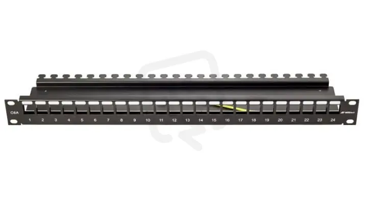Patch panel STP neosazený,24 portů 1U Nejlepší Volba