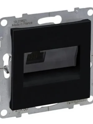 Finální Výprodej LEGRAND SUNO ČERNÁ DATOVÁ ZÁSUVKA JEDNODUCHÁ 1X RJ45 CAT.5E UTP NESTÍNĚNNÁ LCS3