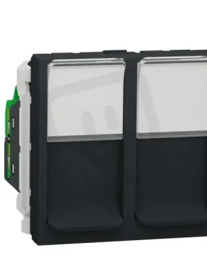 Přímo Od Výrobce Datová zásuvka NOVÁ UNICA 2xRJ45 Kat.5e UTP, 2M, Antracit SCHNEIDER NU342054