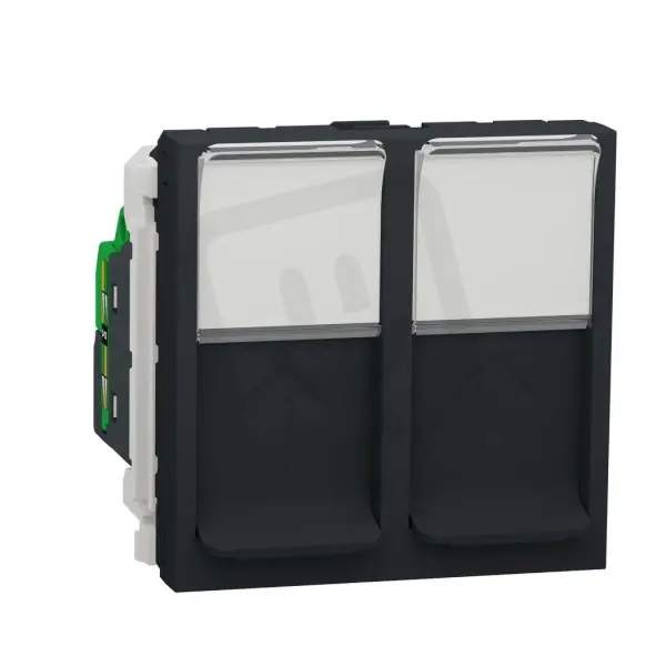Přímo Od Výrobce Datová zásuvka NOVÁ UNICA 2xRJ45 Kat.5e UTP, 2M, Antracit SCHNEIDER NU342054
