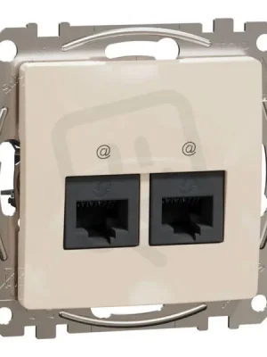 Sedna D/E Datová zásuvka 2xRJ45 kat. 5e UTP, Béžová SCHNEIDER SDD112452 Must-Have