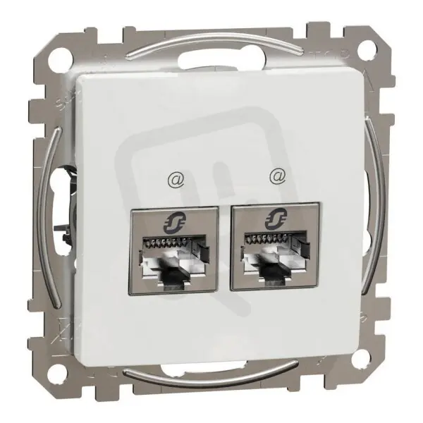 Sedna D/E Datová zásuvka 2xRJ45 kat. 6 STP, Bílá SCHNEIDER SDD111462S Tovární Cena