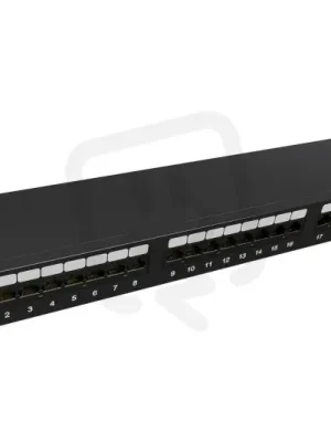 Patch panel 24 x RJ45 CAT5E STP 1U SX24-5E-STP-BK-N SOLARIX 24000040 Sezónní Sleva