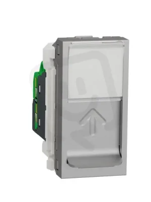Datová zásuvka NOVÁ UNICA 1xRJ45 Kat.5e UTP, 1M, Aluminium SCHNEIDER NU341030 Novinka