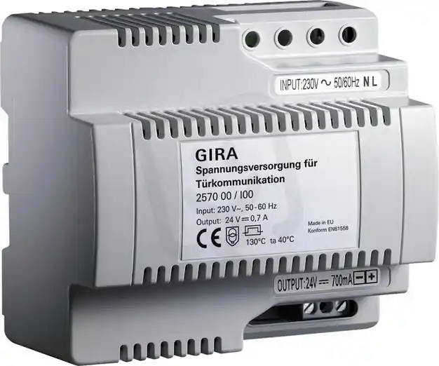 Napájení DC 24 V 700mA REG GIRA 257000 Vrácení Zdarma