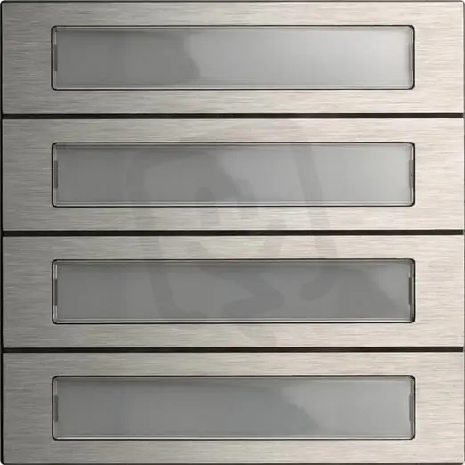 Značkový Modul volacího tlačítka 4x System 106 Nerez V4A GIRA 5534914