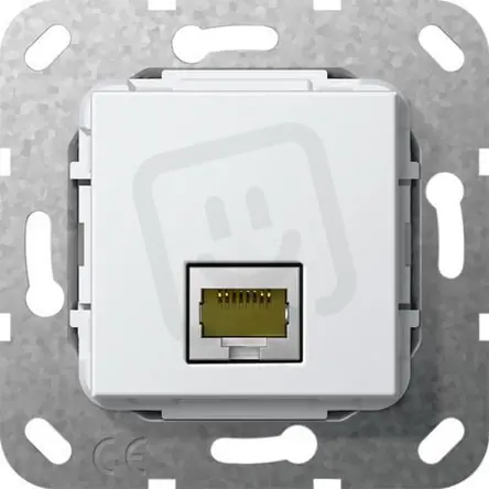 Modulární Jack MJ RJ45 Cat.6A 10 GB vložka čistě bílá GIRA 569603 Jen Po Omezenou Doba