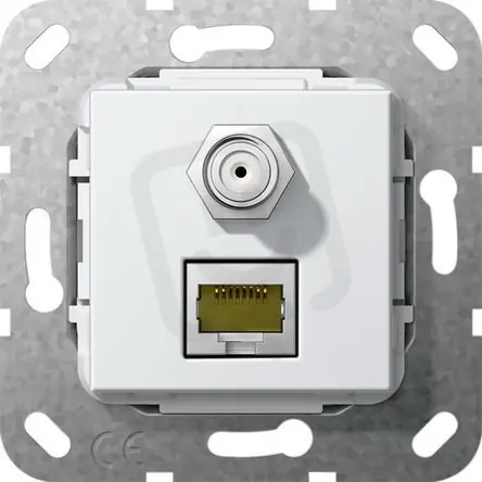 Nízká Cena Modulární Jack MJ RJ45 Cat.6A 10GB, SAT F changer vložka čistě bílá GIRA 569703