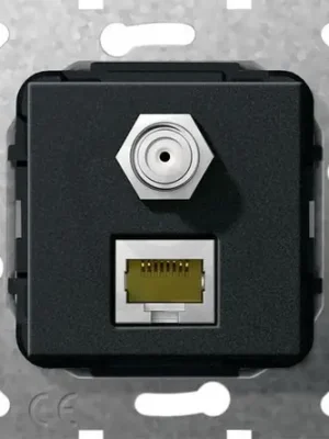 Modulární Jack MJ RJ45 Cat.6A 10GB, SAT F Gender changer černá m GIRA 569710 Top Prodej