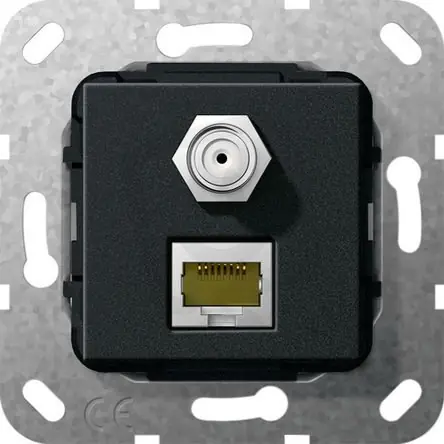 Modulární Jack MJ RJ45 Cat.6A 10GB, SAT F Gender changer černá m GIRA 569710 Top Prodej