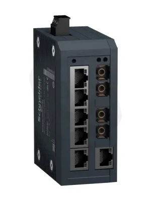 Cenový Hit Modicon neřízený switch 6TX/2FX-SM (Single-mode) 10/100Mbps MCSESU083F2CS0