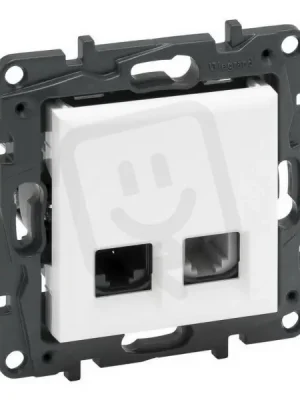 Autentický NILOÉ STEP TELEFONNÍ + DATOVÁ ZÁSUVKA RJ11+RJ45 C6 UTP BÍLÁ LEGRAND 863156