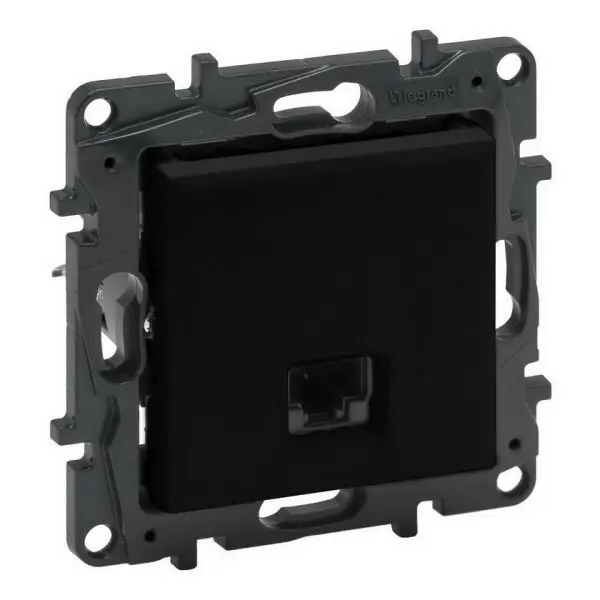 Sezónní Sleva NILOÉ STEP DATOVÁ ZÁSUVKA 1XRJ45 C6 UTP ČERNÁ LEGRAND 863563