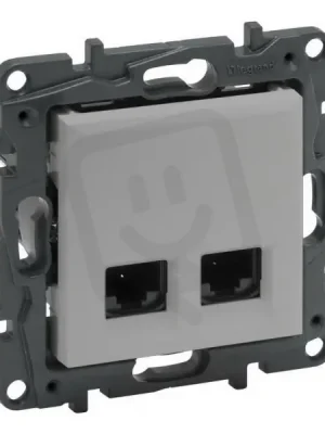 Originální NILOÉ STEP DATOVÁ ZÁSUVKA 2XRJ45 C6A UTP HLINÍK LEGRAND 863368