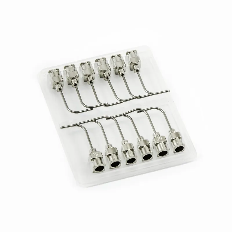 Pravoúhlé 90° nerezové dávkovací jehly 19G 1" set 12ks Odeslání Ihned