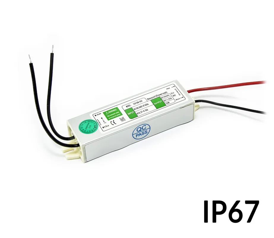 Cenově Výhodný Voděodolný napájecí zdroj 12V 1.25A 15W